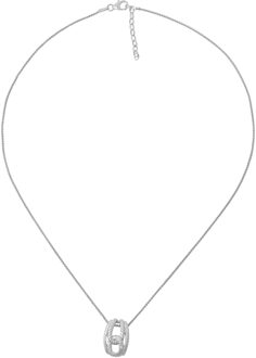 Dames 925 Sterling Zilveren Ketting met Hanger - Zilver ZH-4866 - One Size
