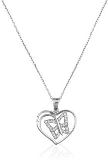Dames 925 Sterling Zilveren Ketting met Hanger - Zilver ZH-4878