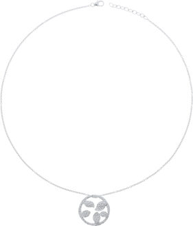 Dames 925 Sterling Zilveren Ketting met Hanger - Zilver ZH-6023 - One Size