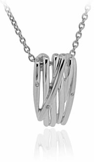 Dames 925 Sterling Zilveren Ketting met Hanger - Zilver ZH-6038
