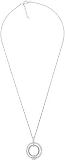 Dames 925 Sterling Zilveren Ketting met Hanger - Zilver ZH-7278 - maat