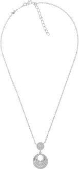 Dames 925 Sterling Zilveren Ketting met Hanger - Zilver ZH-7279 - maat