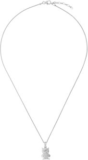 Dames 925 Sterling Zilveren Ketting met Hanger - Zilver ZH-7339 - One Size