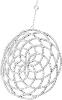 Dames 925 Sterling Zilveren Ketting met Hanger - Zilver ZK-7215