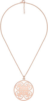 Dames 925 Sterling Zilveren Ketting met Hangertje - Roze ZH-6035/1 Rosé