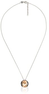 Dames 925 Sterling Zilveren Ketting met Hangertje - Zilver ZH-4574 - One Size