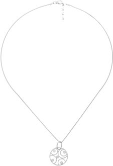 Dames 925 Sterling Zilveren Ketting met Pendant - Zilver ZH-7078 - maat