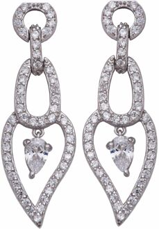 Dames 925 Sterling Zilveren Oorbellen - Zilver ZO-5882