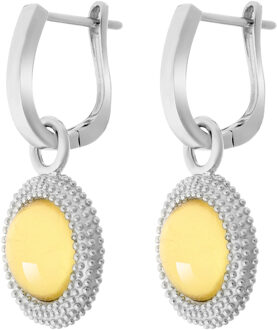 Dames 925 Sterling Zilveren Oorbellen - Zilver ZO-6041/2