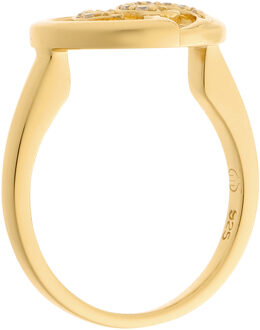 Dames 925 Sterling Zilveren Ring - Goud ZR-7084/2