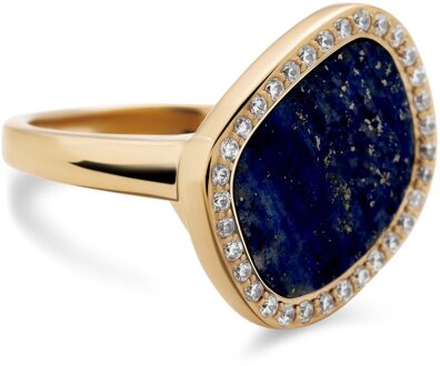 Dames 925 Sterling Zilveren Ring - Goud ZR-7468 - L