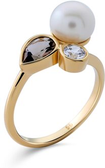 Dames 925 Sterling Zilveren Ring - Goud ZR-7498/G - N