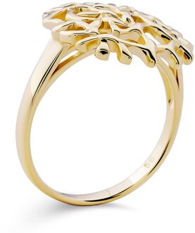Dames 925 Sterling Zilveren Ring - Goud ZR-7502/G - L