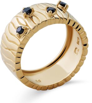 Dames 925 Sterling Zilveren Ring - Goud ZR-7504/G - N