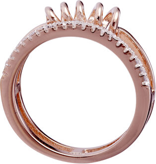 Dames 925 Sterling Zilveren Ring - Roos ZR-7438 Rosé - N