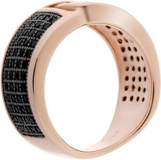 Dames 925 Sterling Zilveren Ring - Roze ZR-6045 Rosé - L