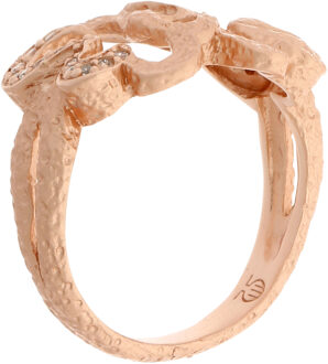 Dames 925 Sterling Zilveren Ring - Roze ZR-7077/1 Rosé - O 1/2
