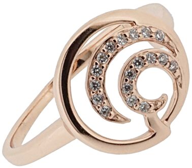Dames 925 Sterling Zilveren Ring - Roze ZR-7084/1 Rosé