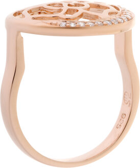 Dames 925 Sterling Zilveren Ring - Roze ZR-7089/1 Rosé - O 1/2