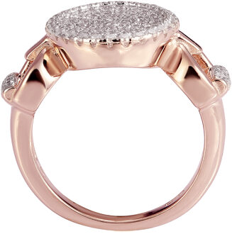 Dames 925 Sterling Zilveren Ring - Roze ZR-7420 Rosé - Q