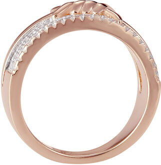 Dames 925 Sterling Zilveren Ring - Roze ZR-7421 Rosé - K