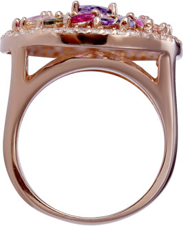 Dames 925 Sterling Zilveren Ring - Roze ZR-7428/RG Rosé - L