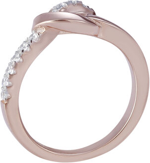 Dames 925 Sterling Zilveren Ring - Roze ZR-7463 Rosé - R 1/2