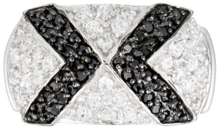 Dames 925 Sterling Zilveren Ring - Zilver R-3237 - O 1/2