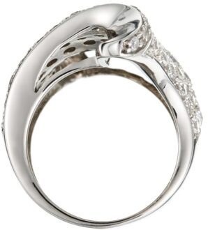 Dames 925 Sterling Zilveren Ring - Zilver R-4372 - N