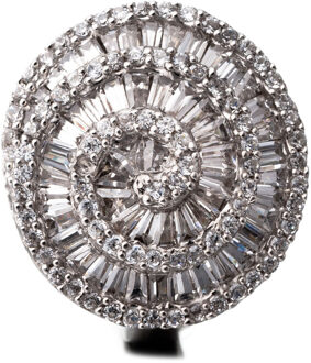 Dames 925 Sterling Zilveren Ring - Zilver R-4982 - O 1/2