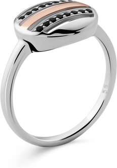 Dames 925 Sterling Zilveren Ring - Zilver/Roze ZR-7501 Zilver en roségoud - N