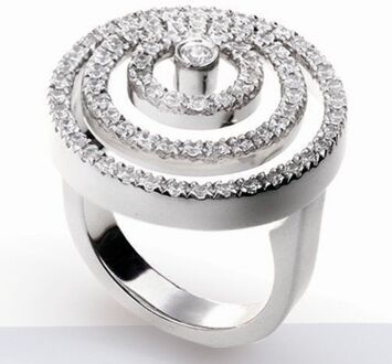 Dames 925 Sterling Zilveren Ring - Zilver ZR-3521 - Q