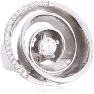 Dames 925 Sterling Zilveren Ring - Zilver ZR-3566 - K