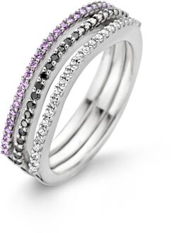 Dames 925 Sterling Zilveren Ring - Zilver ZR-3763-1 - O 1/2