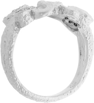 Dames 925 Sterling Zilveren Ring - Zilver ZR-7077 - L