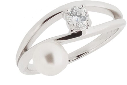 Dames 925 Sterling Zilveren Ring - Zilver ZR-7121 - L