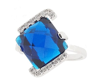 Dames 925 Sterling Zilveren Ring - Zilver ZR-7208 - K