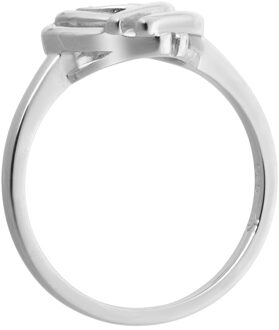 Dames 925 Sterling Zilveren Ring - Zilver zr-7368 - R 1/2