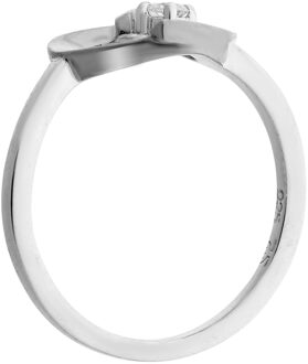 Dames 925 Sterling Zilveren Ring - Zilver zr-7370 - R 1/2