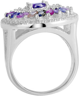 Dames 925 Sterling Zilveren Ring - Zilver ZR-7428 - K