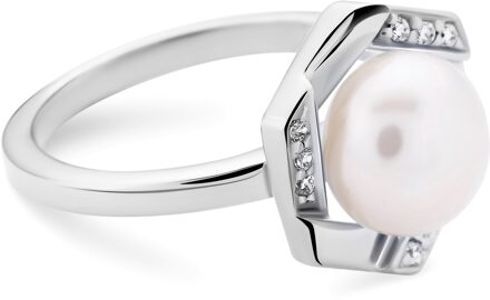 Dames 925 Sterling Zilveren Ring - Zilver ZR-7469 - K
