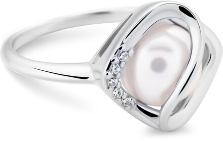 Dames 925 Sterling Zilveren Ring - Zilver ZR-7471 Wit
