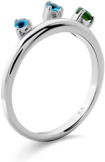 Dames 925 Sterling Zilveren Ring - Zilver ZR-7497 - L