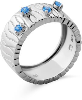 Dames 925 Sterling Zilveren Ring - Zilver ZR-7504 - L