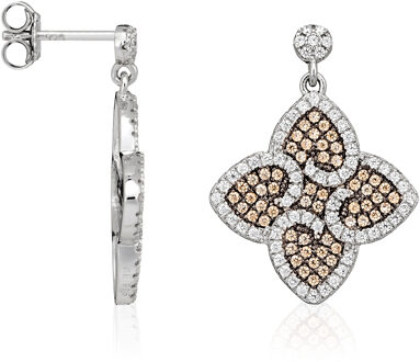 Dames 925 Sterling Zilveren Set: Ketting-Hanger + Oorbellen - Zilver SET-5225