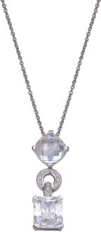 Dames 925 Sterling Zilveren Set: Ketting-Pendant + Oorbellen - Zilver SET-5919