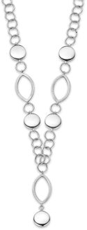 Dames 925 Sterling Zilveren Set: Ketting + Armband - Zilver SET-016