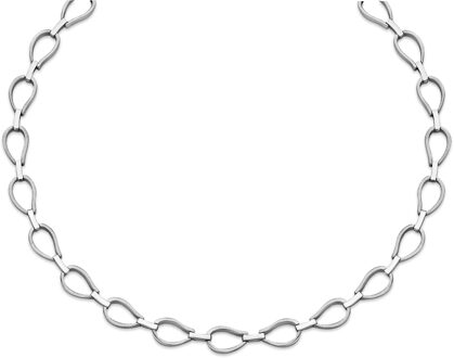 Dames 925 Sterling Zilveren Set: Ketting + Armband - Zilver SET-044 - One Size