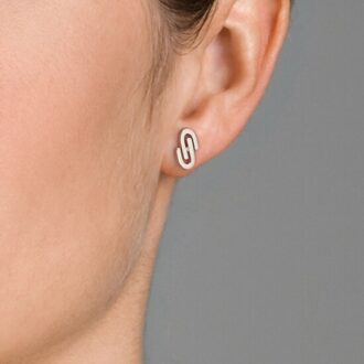 Dames 925 Sterling Zilveren Stud Oorbellen - Zilver ZO-5003