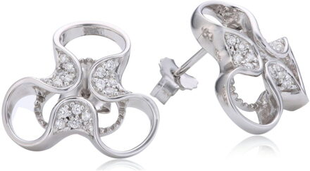 Dames 925 Sterling Zilveren Stud Oorbellen - Zilver ZO-5033